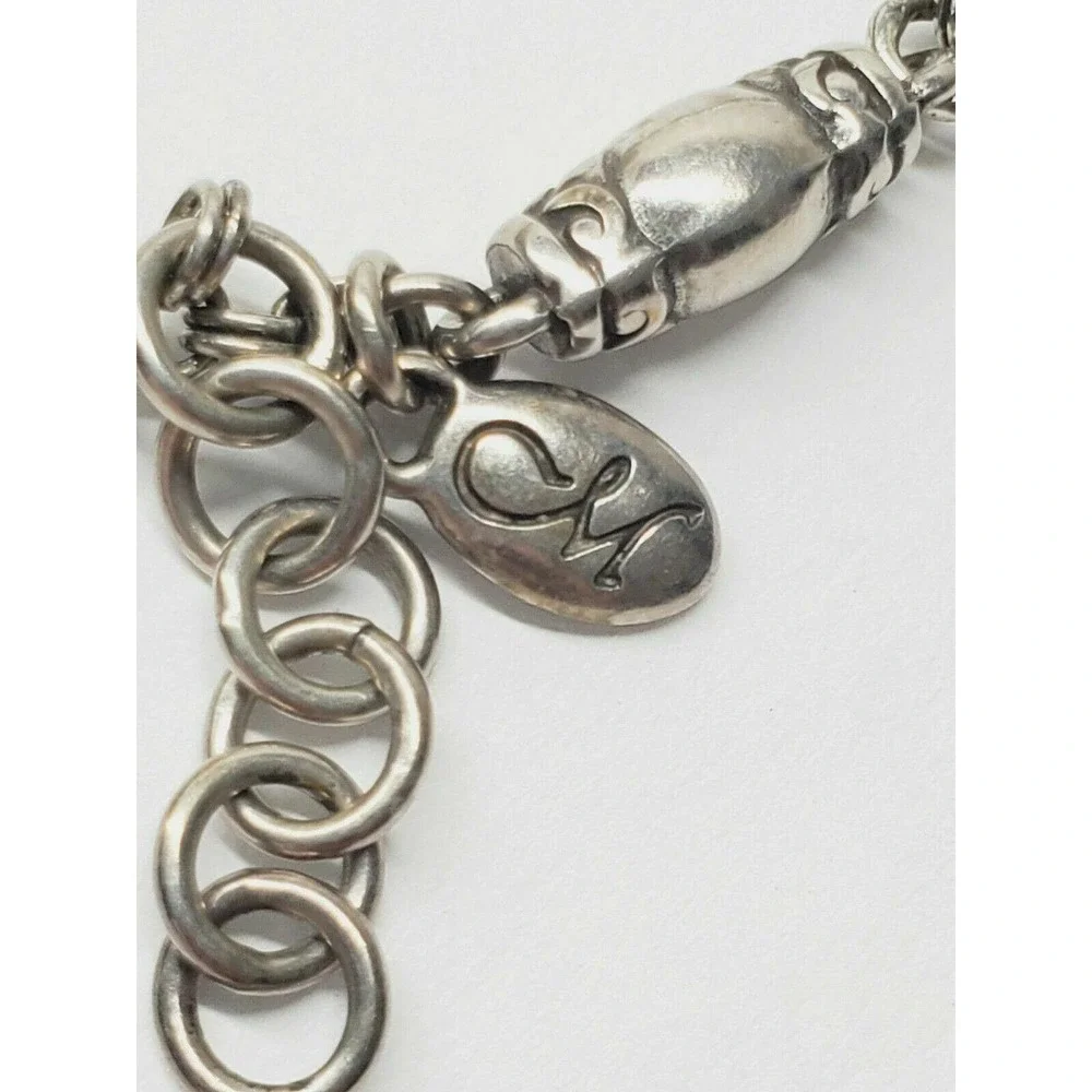 Brighton Silver Tone Barrel‎ Link Bracelet Heart CM Creative Memories Consultant